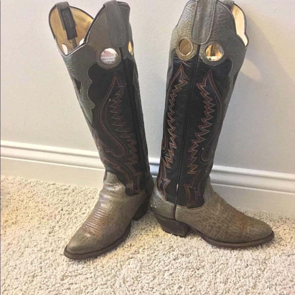 Womens Panhandle Slim Cowboy Boots Sz5.5B Leather